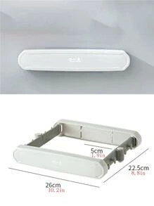 1入組懸掛垃圾袋白色PP可折疊垃圾袋收納架 - 白色 - 查看 6