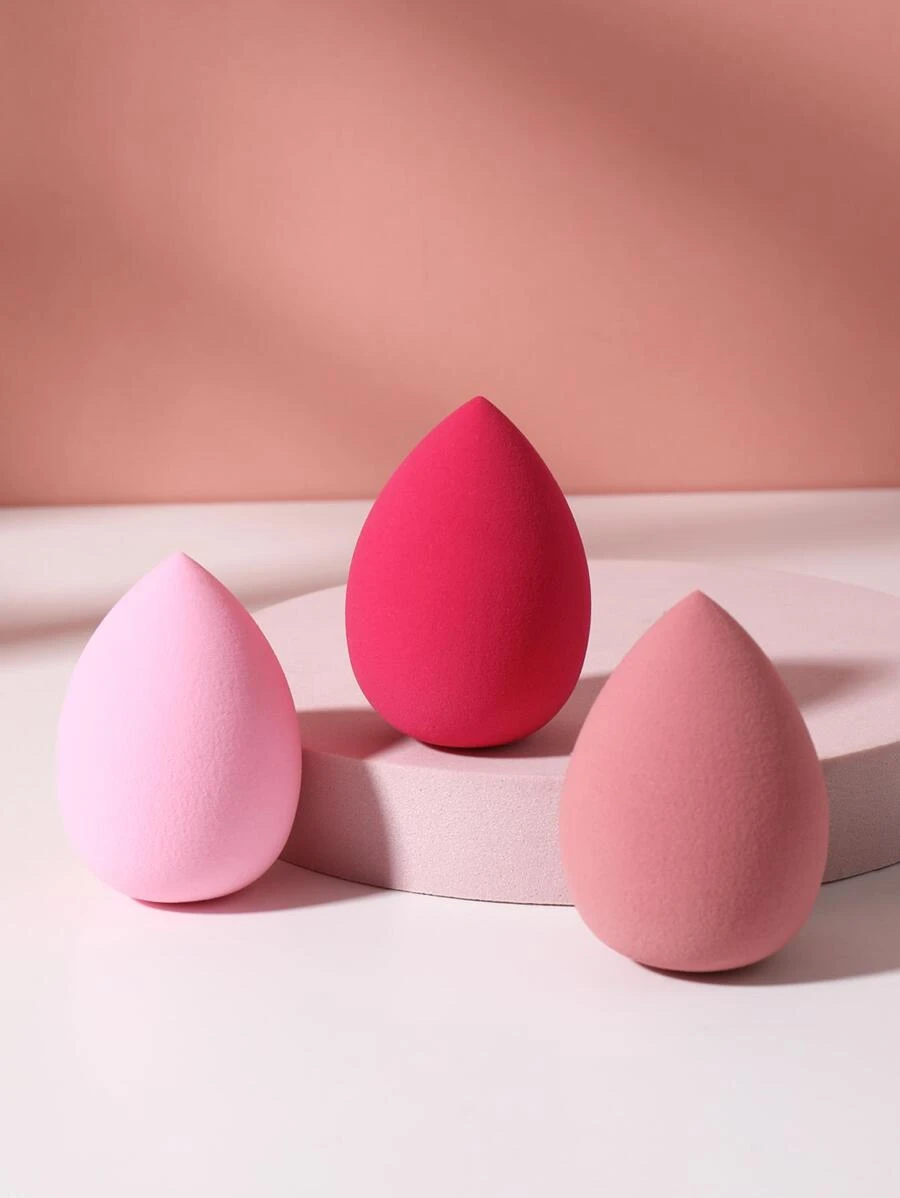 化妆海绵，3 件装化妆海绵化妆搅拌器适用于霜状和粉状遮瑕膏、散粉化妆涂抹器