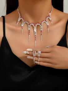 Set joya rojo con blanco - Rojo y blanco - Ver 1
