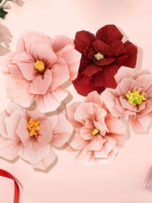 1pc Crepe Paper Flower Decoration 3d Artificial Flower For Party Background Layout - Baby Pink - View 4