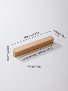 1入組現代和簡約風格木柄抽屜把手,櫥櫃門把手,櫥櫃旋鈕 - 棕色 - 查看 5