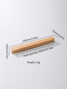 1入組現代和簡約風格木柄抽屜把手,櫥櫃門把手,櫥櫃旋鈕 - 棕色 - 查看 6