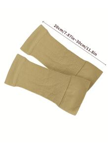 Manga del brazo, 420D Mangas negras para las piernas y mangas para los brazos Protección solar Manga envolvente para el brazo - Beis - Ver 5