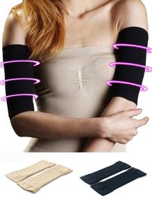 Manga del brazo, 420D Mangas negras para las piernas y mangas para los brazos Protección solar Manga envolvente para el brazo - Beis - Ver 2