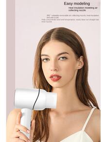 Household Quick Dry Hair Dryer,High-Power Household Hair Dryer Intelligent Temperature Control Quick-Drying Hair Dryer Dormitory Students Do Not Hurt Hair - White - View 3