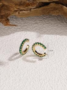 Rhinestone Decor Ear Cuff - Multicolor - View 3