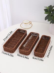 1入組素色刀具收納籃 - 棕色 - 查看 5