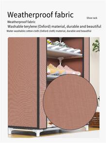 1 pieza Armario a prueba de polvo reforzado 9 capas cuadrícula de 10 zapato almacenamiento ( talla grande ) - Gris - Ver 8