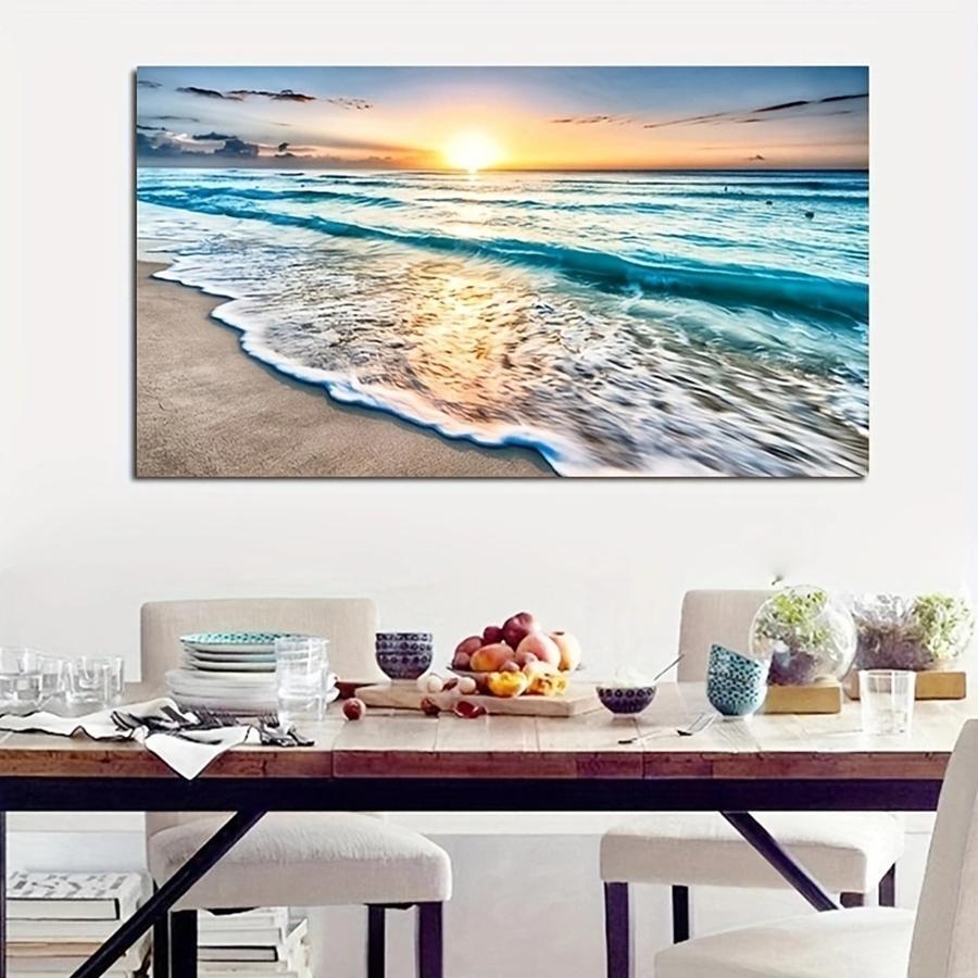 1Pc Frameless Beach Sunset Wall Art Posters Large Landscape Canvas 1pc-frameless-beach-sunset-wall-art-posters-large-landscape-canvas