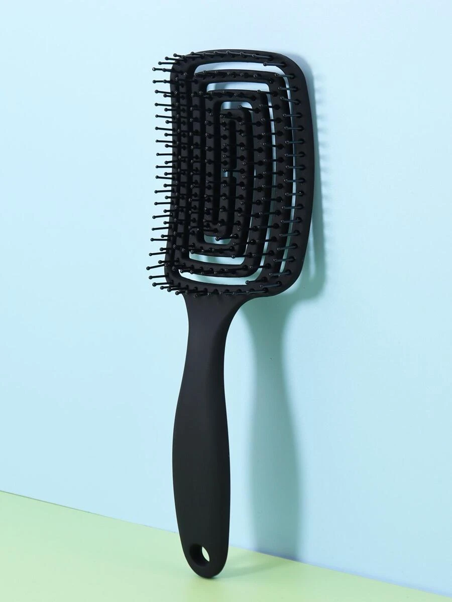1入組鏤空塑膠梳子 - 黑色 - 查看 1