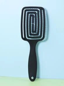 1入組鏤空塑膠梳子 - 黑色 - 查看 6