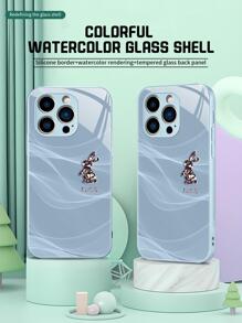 水鑽兔子裝飾防摔手機外殼 - 藍色 - 查看 1