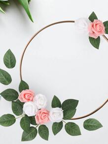 200 Pcs Artificial Rose Flower Heads, 1.97in Stemless Roses Artificial Rose Flower Heads For Crafts Fake Roses Heads Artificial Roses For DIY Craft Wedding Bouquet Party Decoration, Table Centerpiece Decorations, Party Decoration Supplies - 白色 - 查看 8