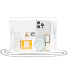 BOSTANTEN Clear Purses for Women Stadium Small Crossbody Bags Shoulder Handbags Clutch for Sports Concerts Events - 銀色 - 查看 1