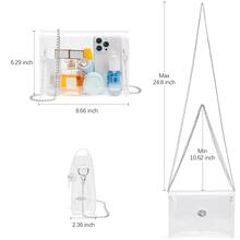 BOSTANTEN Clear Purses for Women Stadium Small Crossbody Bags Shoulder Handbags Clutch for Sports Concerts Events - 銀色 - 查看 4