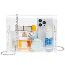 BOSTANTEN Clear Purses for Women Stadium Small Crossbody Bags Shoulder Handbags Clutch for Sports Concerts Events - 銀色 - 查看 6