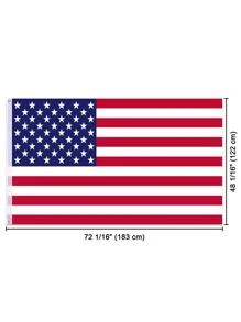 Yescom 4x6 Ft US Flag Polyester Fabric Fade Resistance Bright Decoration Outdoor Club - Multicolor - View 6