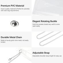 BOSTANTEN Clear Purses for Women Stadium Small Crossbody Bags Shoulder Handbags Clutch for Sports Concerts Events - 銀色 - 查看 5