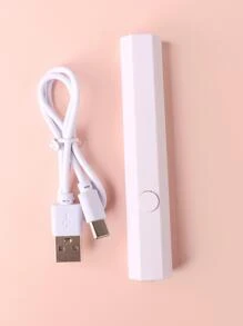 FULL BEAUTY Uv Led甲油燈手持式u V光療機,1只3瓦燈珠甲油烘干機專業甲油烘干燈凝膠x燈專為凝膠甲油而設的閃光燈為凝膠甲油而設的led甲油燈手持式小型甲油烘乾機凝膠指甲膠usb手電筒家居diy美甲指甲藝術工具最佳禮物女孩（白色） - 白色 - 查看 3