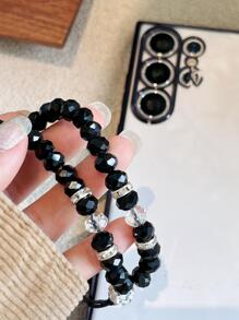 透明手機殼附帶繩子 - 黑色 - 查看 3