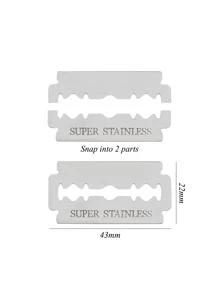 剃鬚刀,1片剃鬚刀除毛鬍鬚修剪工具除毛適合男士女性鬍鬚理髮刮胡刀(刀片) - 拼色 - 查看 5