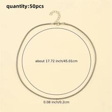 Bộ 50 DIY Trang Sức Phụ Kiện Sáp Dòng Chuỗi Dây Trang Sức Phụ Kiện Vòng Cổ Nam Và Nữ Vòng Cổ Phù Hợp Với Vòng Cổ Trang Sức Làm Dây Chuyền - Nhiều màu - Xem 4