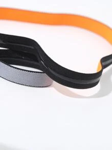 6件装男士极简发带，适合健身、度假、足球、棒球等运动，也可作为礼物赠送。 - 彩色 - 查看 2