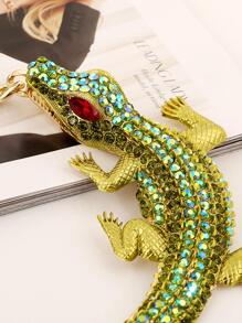 Rhinestone trang trí vòng cổ thiết kế thằn lằn - màu xanh lá - Xem 6