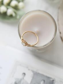 Một chiếc nhẫn vàng đơn giản bằng bạc S925 cổ điển dành cho nữ, mang đến cảm giác độc đáo, quyến rũ, thanh lịch, đậm chất retro, như một món quà trang sức ý nghĩa. - Vàng - Xem 5