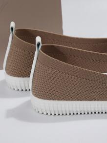 Zapatos cómodos sin cordones - Caqui - Ver 7