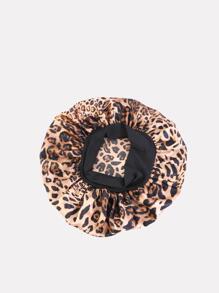 Leopard Print Hair Bonnet - Multicolor - View 2