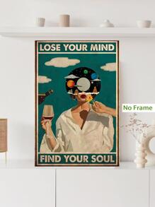 11.8 * 17.7 英寸/15.7 * 23.6 英寸装饰肖像画、墙壁深色肖像画布、客厅卧室艺术挂画、墙壁海报、家居装饰