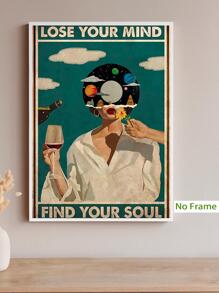 11.8 * 17.7 英寸/15.7 * 23.6 英寸装饰肖像画、墙壁深色肖像画布、客厅卧室艺术挂画、墙壁海报、家居装饰