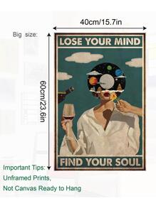 11.8 * 17.7 英寸/15.7 * 23.6 英寸装饰肖像画、墙壁深色肖像画布、客厅卧室艺术挂画、墙壁海报、家居装饰