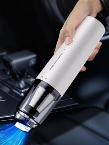 1pc White Cordless Car Vacuum Cleaner, Suitable For Car & Home Use, PC Cleaning, Mini Portable Handheld Car Vacuum Cleaner - White - View 1
