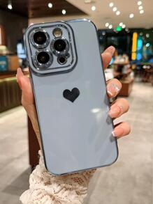 新電鍍金屬心形標誌tpu防震手機殼保護套 - 藍色 - 查看 3