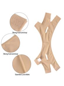 Mặt Đai, 1 Di Động Làm Săn Chắc Đôi Cằm Ban Nhạc Nâng Cơ Mặt Dacron & Spandex Màu Be Chuyên Nghiệp Nâng Và Làm Săn Chắc Mặt Băng - Màu be - Xem 5