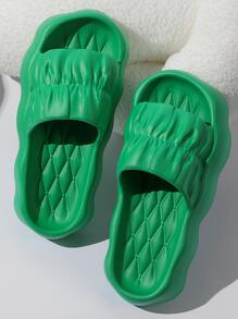 Women's Green Slippers - Green - View 1