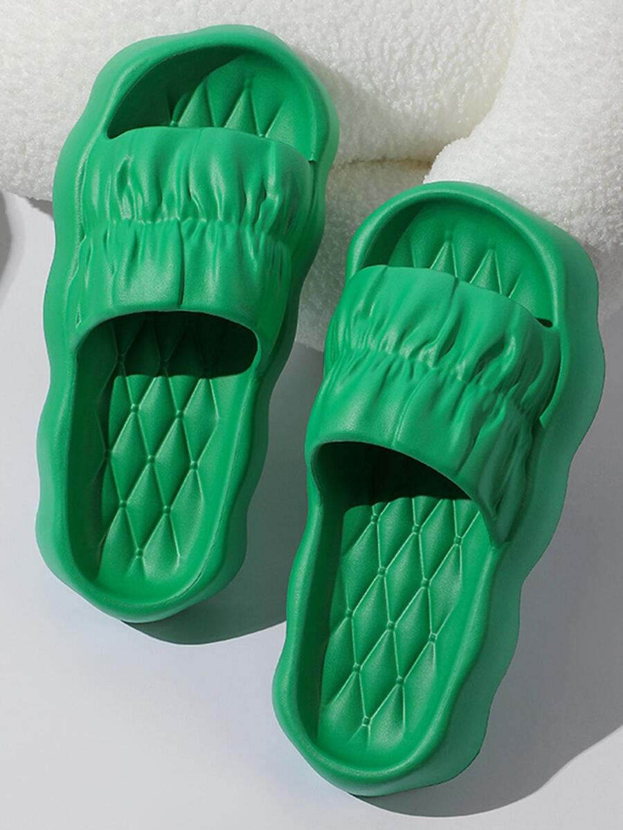 Women's Green Slippers - Green - View 1