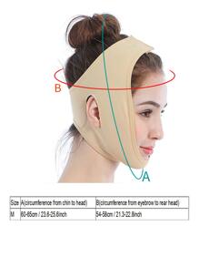 Mặt Đai, 1 Di Động Làm Săn Chắc Đôi Cằm Ban Nhạc Nâng Cơ Mặt Dacron & Spandex Màu Be Chuyên Nghiệp Nâng Và Làm Săn Chắc Mặt Băng - Màu be - Xem 3