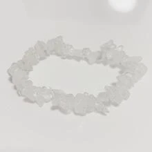 Vòng Tay Reiki Chữa Bệnh Điều Trị Tập Yoga Pha Lê Trắng Trong Chip Hạt Đá Nữ Vòng Tay Vòng Tay Dành Cho Nữ Trang Sức - trắng - Xem 4
