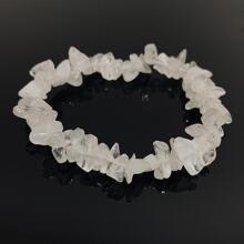 Vòng Tay Reiki Chữa Bệnh Điều Trị Tập Yoga Pha Lê Trắng Trong Chip Hạt Đá Nữ Vòng Tay Vòng Tay Dành Cho Nữ Trang Sức - trắng - Xem 1