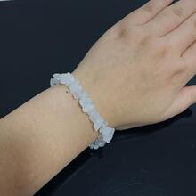 Vòng Tay Reiki Chữa Bệnh Điều Trị Tập Yoga Pha Lê Trắng Trong Chip Hạt Đá Nữ Vòng Tay Vòng Tay Dành Cho Nữ Trang Sức - trắng - Xem 3