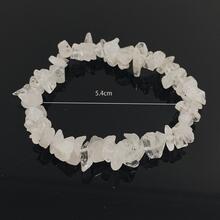 Vòng Tay Reiki Chữa Bệnh Điều Trị Tập Yoga Pha Lê Trắng Trong Chip Hạt Đá Nữ Vòng Tay Vòng Tay Dành Cho Nữ Trang Sức - trắng - Xem 2