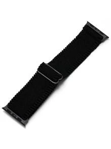 1入組黑色荷葉邊流蘇彈性聚酰胺帶38/40/41/42/44/45/49mm,適用於Apple WatchUltra/SE/8/7/6/5/4/3/2/1 - 黑色 - 查看 3
