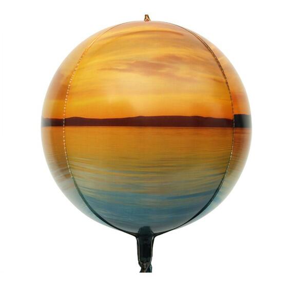 قطعة واحدة 22 بوصة 4D فيلم الألمنيوم صباح مصباح عيد الميلاد الطرف موضوع زخارف يطفو على السطح بالون