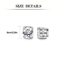 À La Mode En Acier Inoxydable Magnétique Boucles D'oreilles Pour Homme & Femme , Zircone Cubique Clips D'oreilles En Acier Inoxydable Multicolore