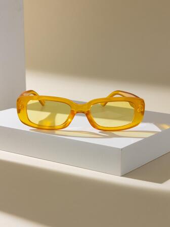 1 par de gafas de moda para mujer con montura cuadrada boho para mujeres y hombres, gafas de moda retro de moda fácil para el verano