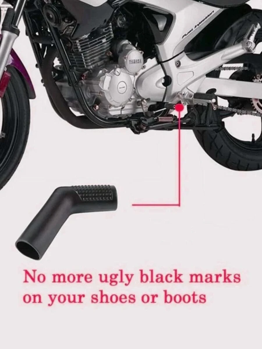 1pc Motorcycle Off-road Bike Gear Shift Lever Cover, Shifter Protective Rubber Sleeve - Black - View 1