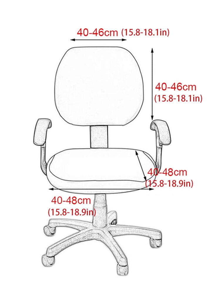 1/2 piezas Funda de silla de escritorio de unicolor y dividida, funda de silla de escritorio dividida de fibra de poliéster minimalista moderna, apta para oficina, estudio y hogar - Rosa Pálido - Añade 2
